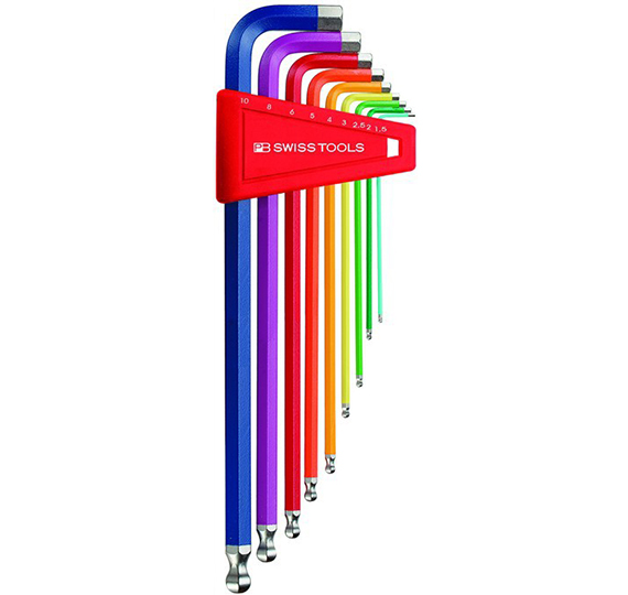 瑞士PB Swiss Tools  212.LH-10 RB   212.LH-5 RB   212.LH-6 RB 彩色球头加长内六角
