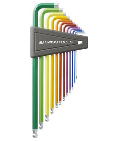 瑞士PB Swiss Tools  彩色英制加长球头内六角 PB 212ZL.H-12 RB
